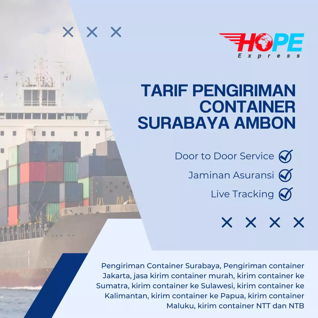 Tarif Pengiriman Container Surabaya Ambon