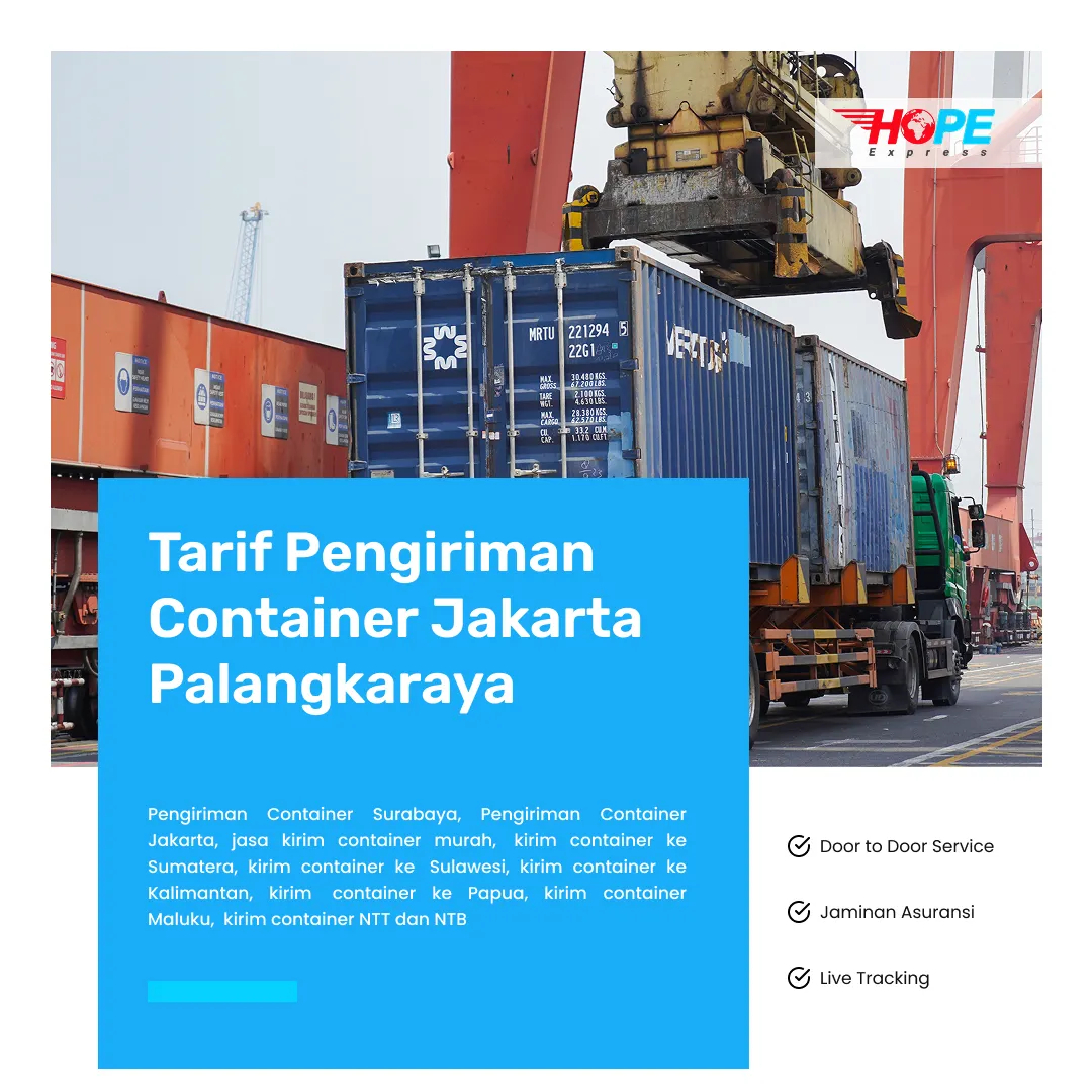 Tarif Pengiriman Container Jakarta Palangkaraya