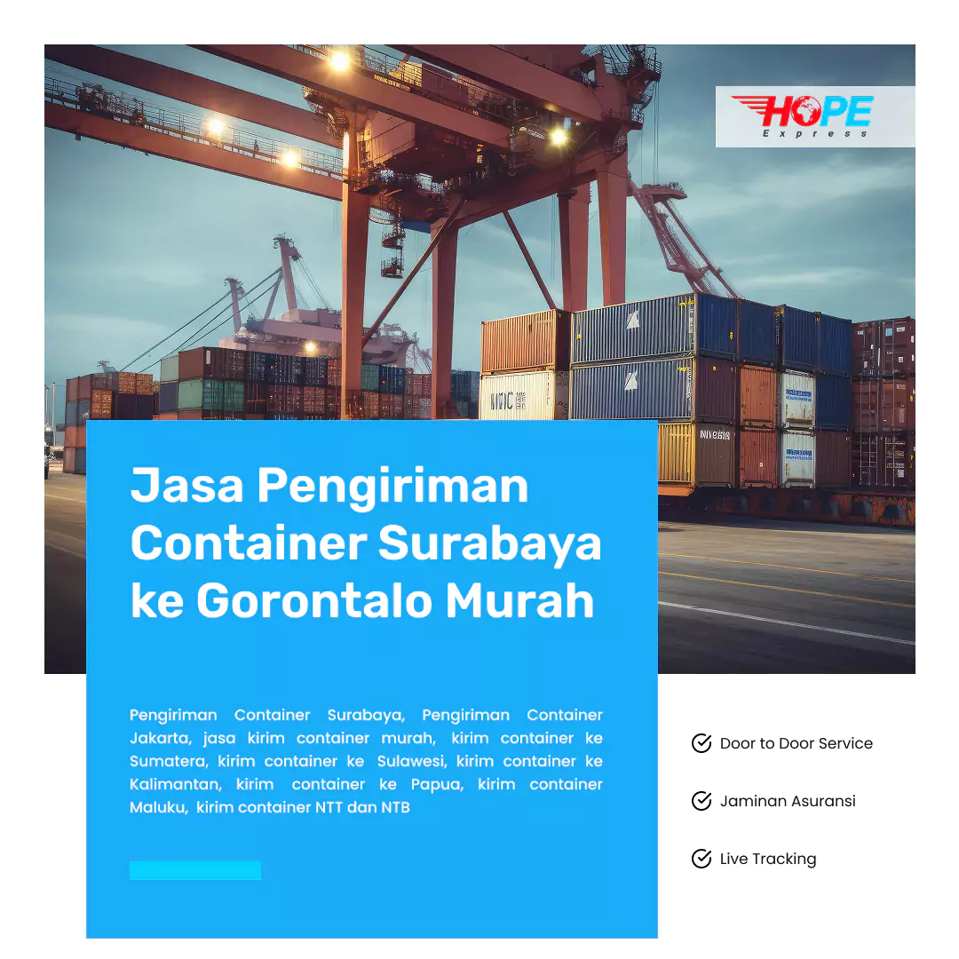Jasa Pengiriman Container Surabaya ke Gorontalo Murah