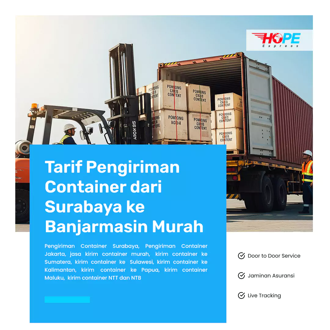 Tarif Pengiriman Container dari Surabaya ke Banjarmasin Murah