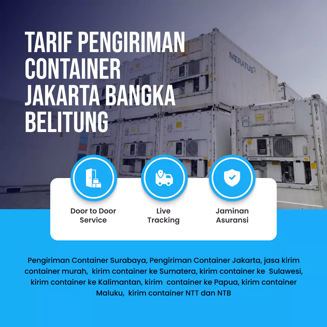 Tarif Pengiriman Container Jakarta Bangka Belitung