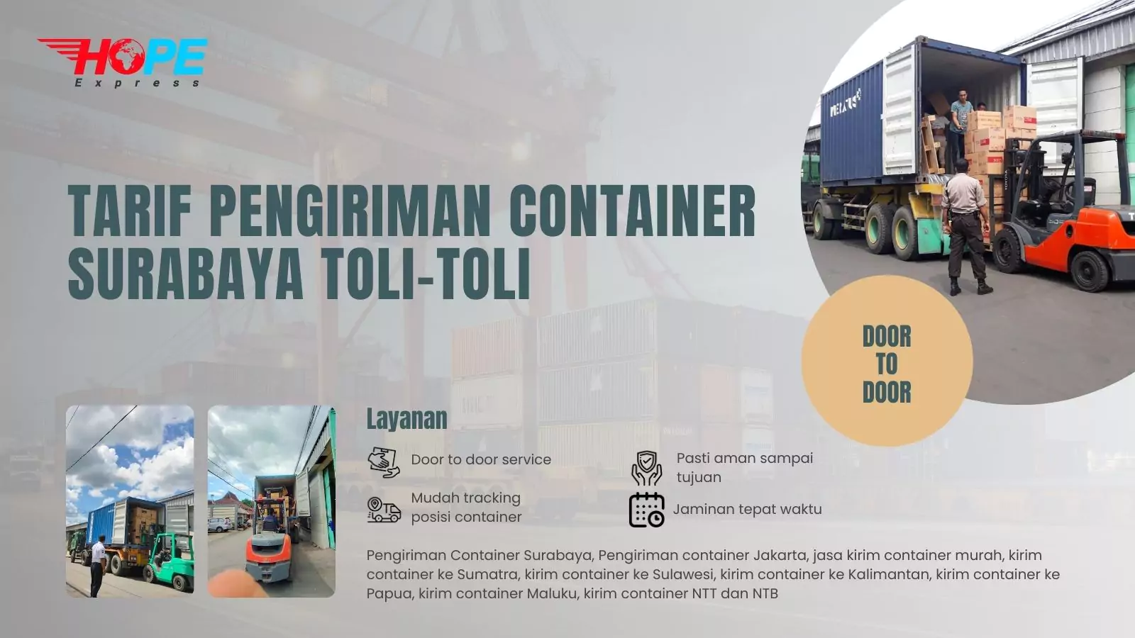 Tarif Pengiriman Container Surabaya Toli-Toli