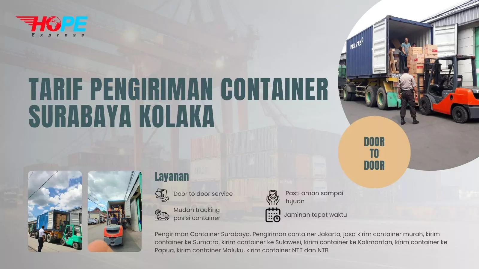 Tarif Pengiriman Container Surabaya Kolaka