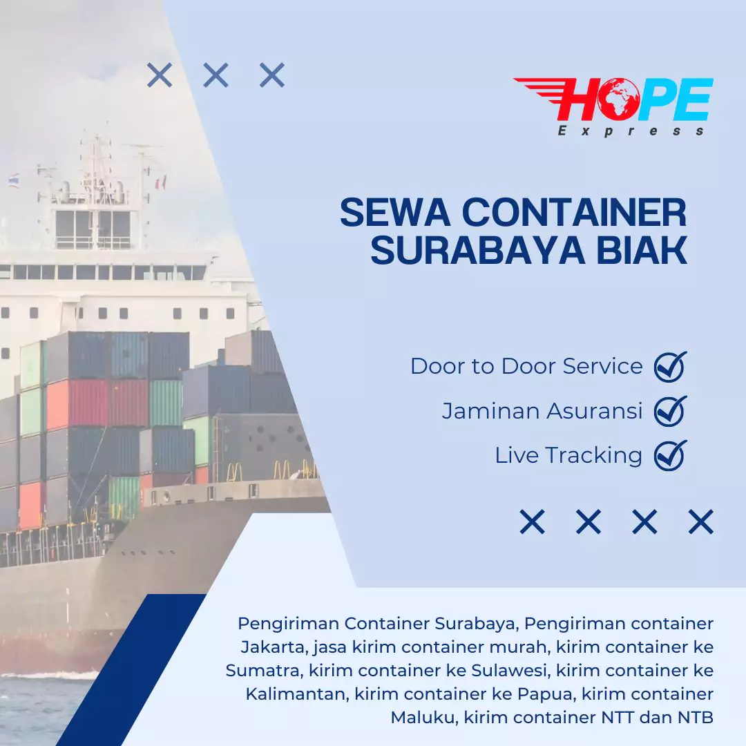 Sewa Container Surabaya Biak