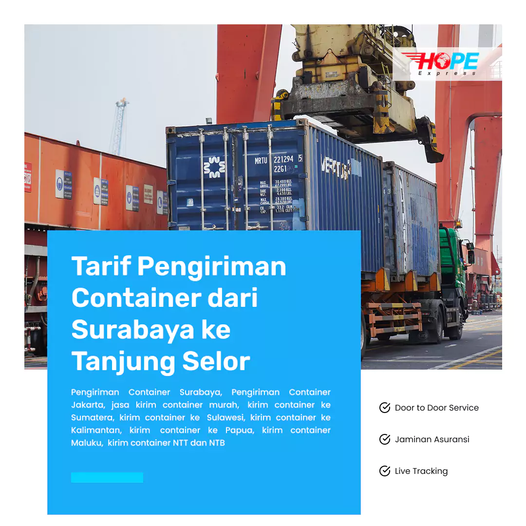 Tarif Pengiriman Container dari Surabaya ke Tanjung Selor