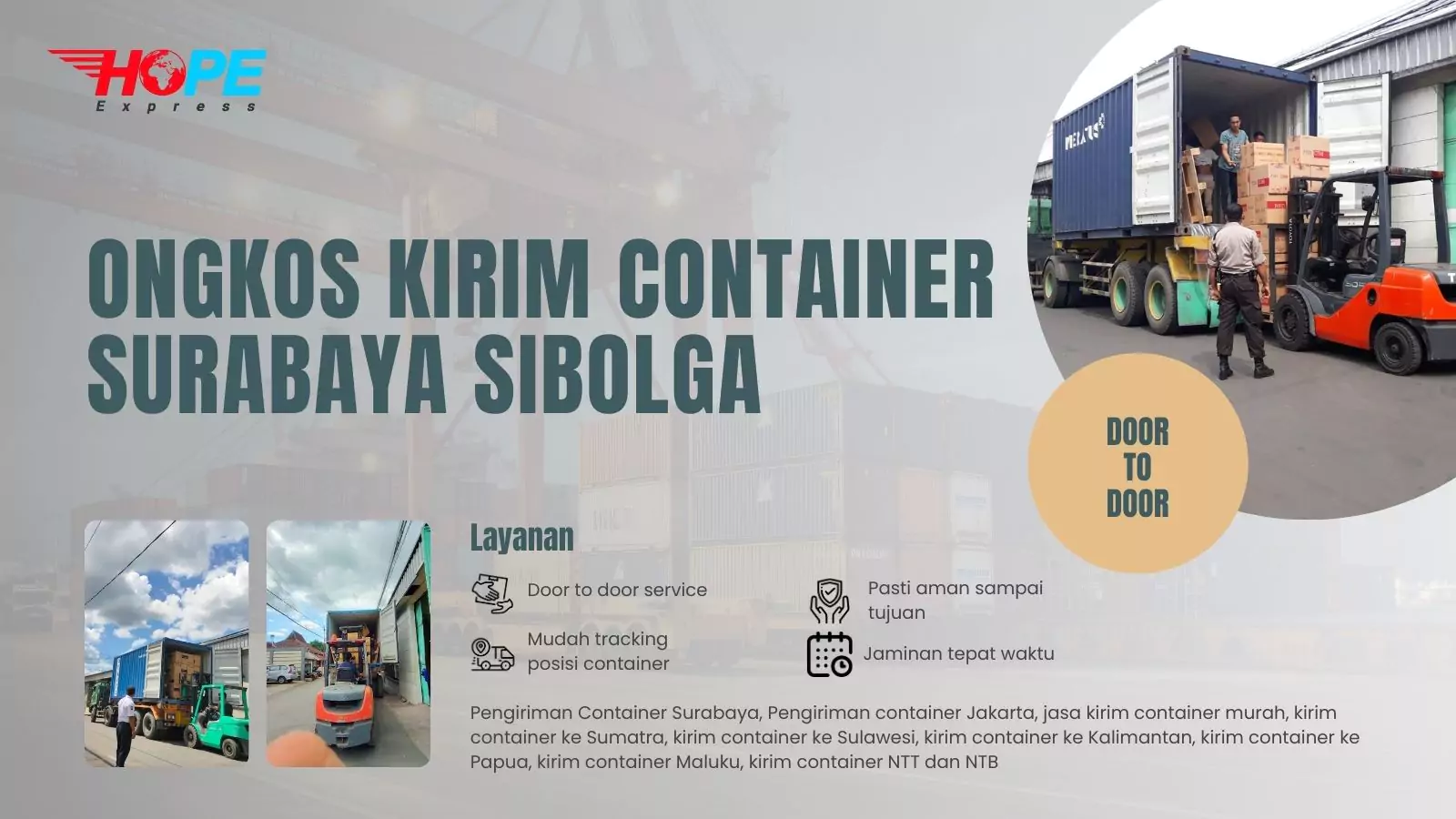 Ongkos Kirim Container Surabaya Sibolga