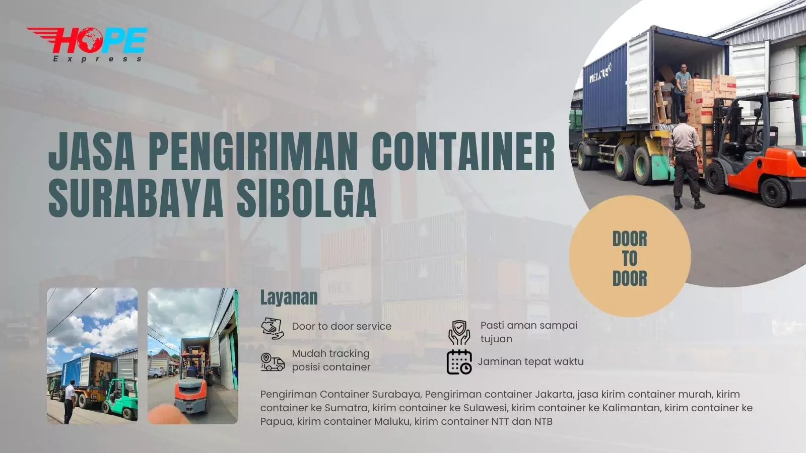 Jasa Pengiriman Container Surabaya Sibolga