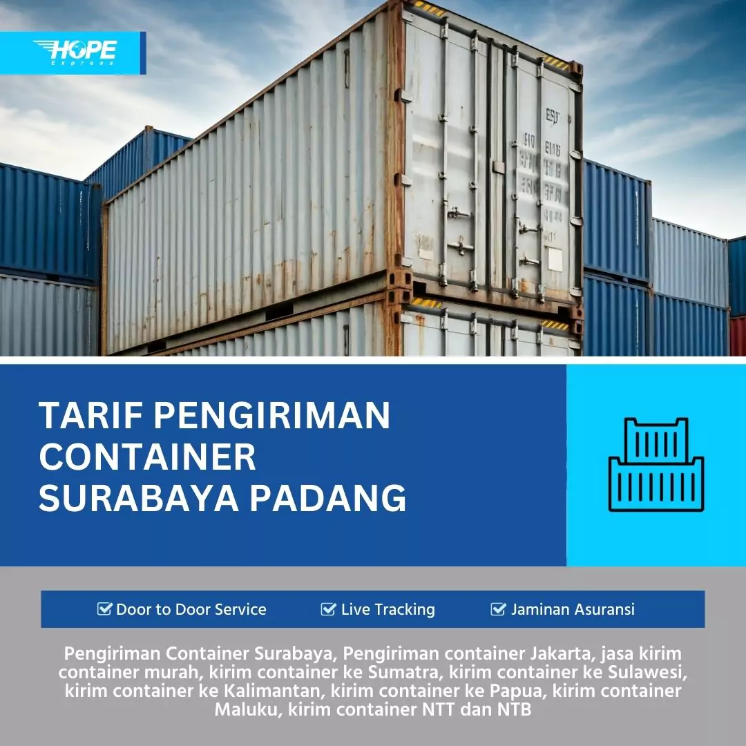 Tarif Pengiriman Container Surabaya Padang