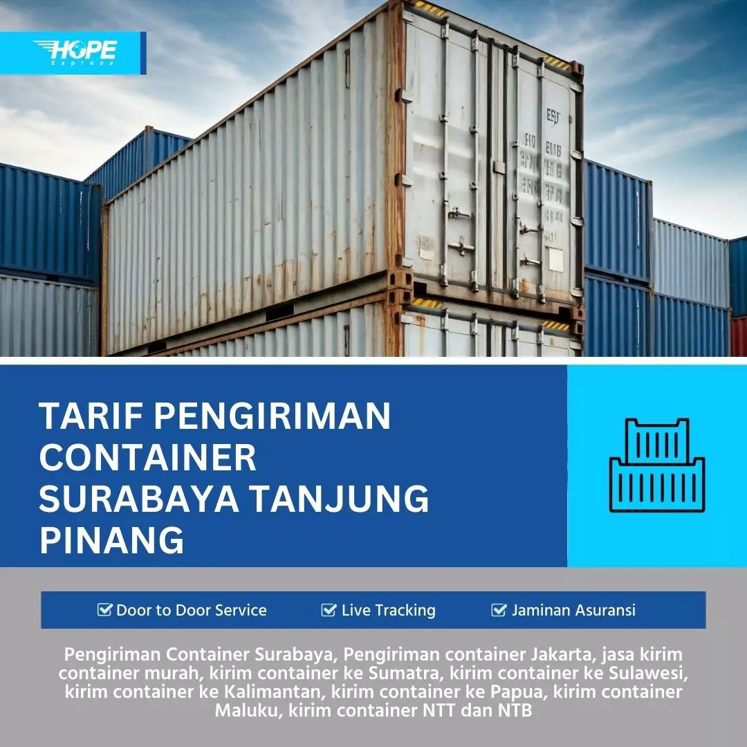 Tarif Pengiriman Container Surabaya Tanjung Pinang