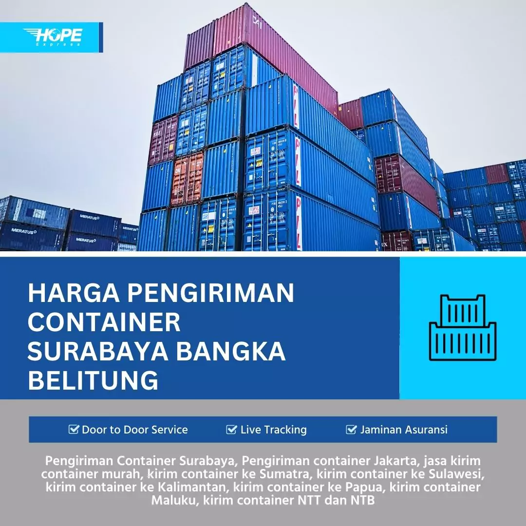 Harga Pengiriman Container Surabaya Bangka Belitung