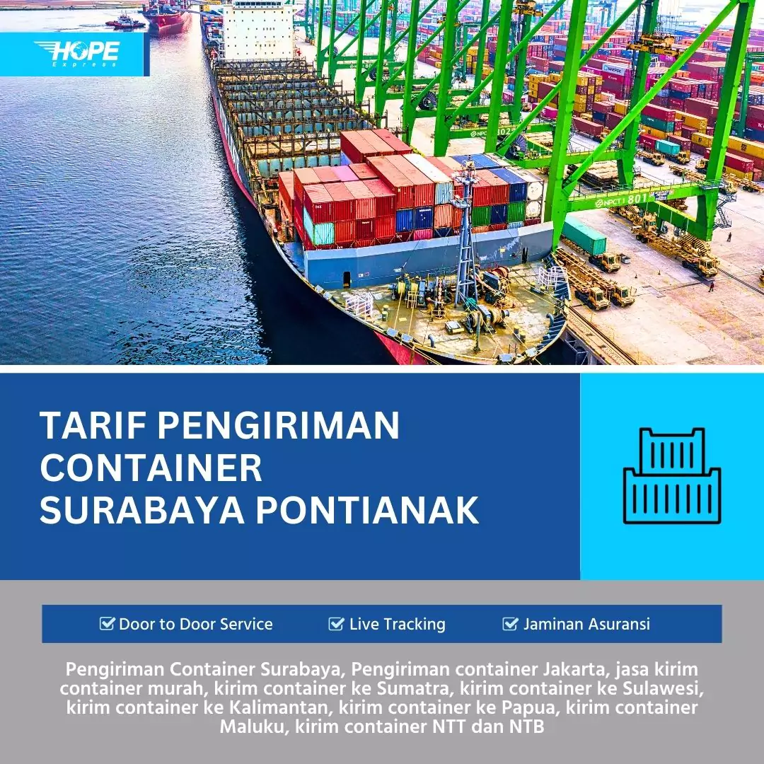 Tarif Pengiriman Container Surabaya Pontianak