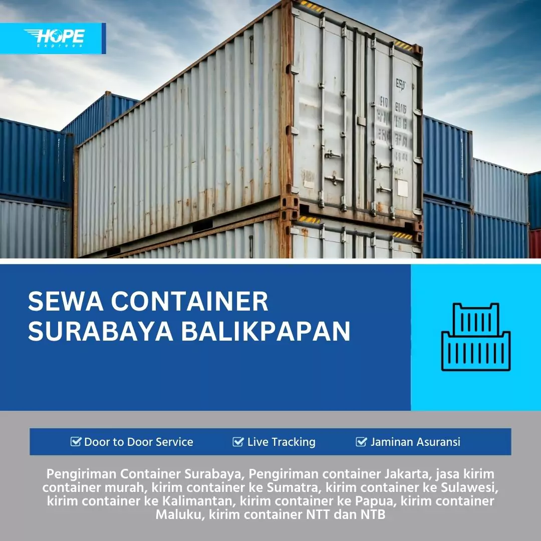 Sewa Container Surabaya Balikpapan