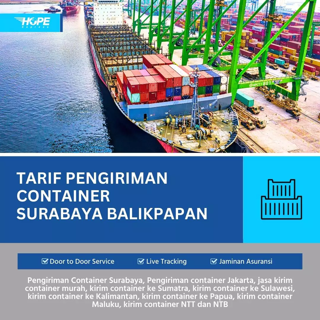 Tarif Pengiriman Container Surabaya Balikpapan