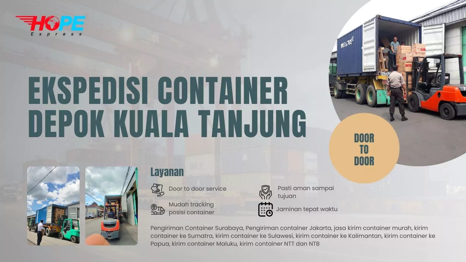 Ekspedisi Container Depok Kuala Tanjung