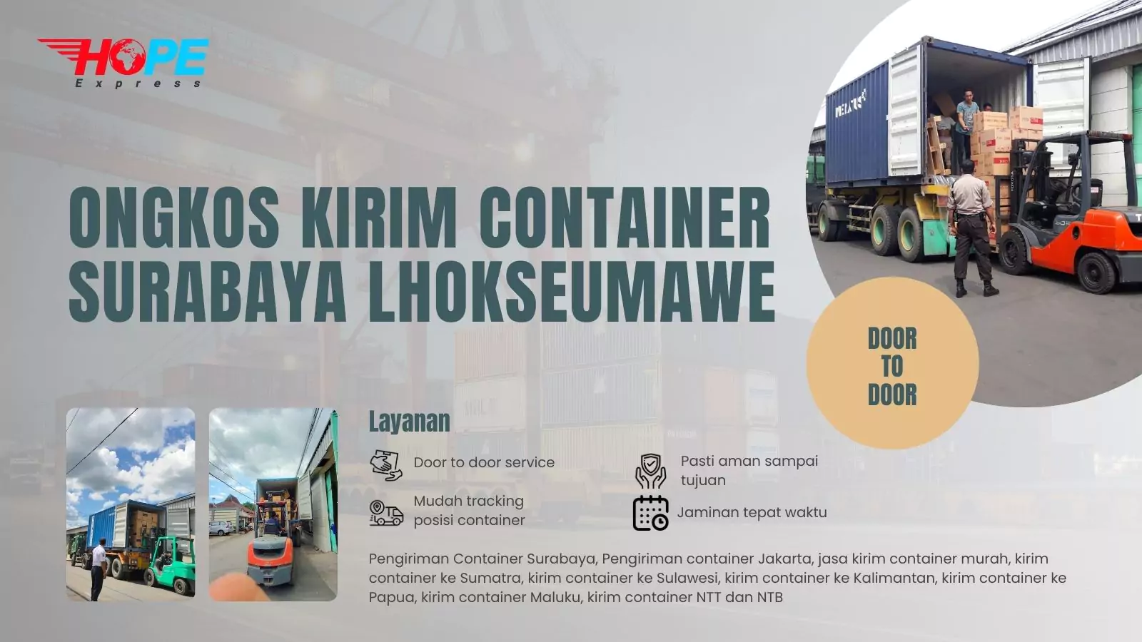 Ongkos Kirim Container Surabaya Lhokseumawe