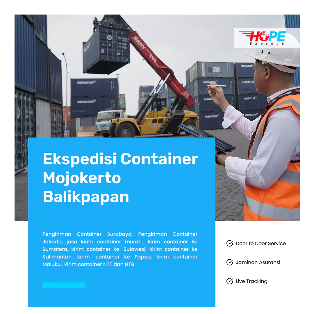 Ekspedisi Container Mojokerto Balikpapan