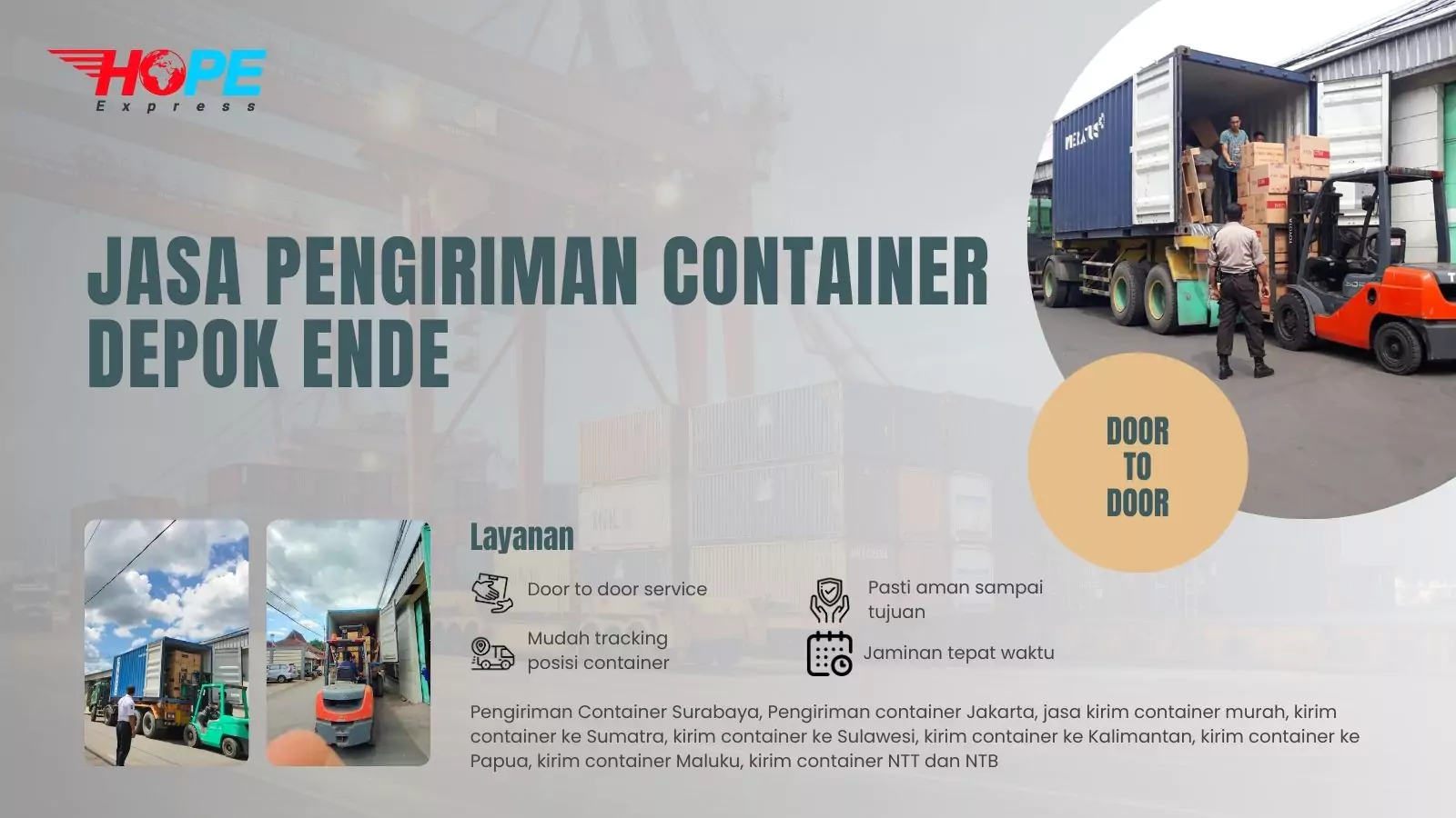 Jasa Pengiriman Container Depok Ende