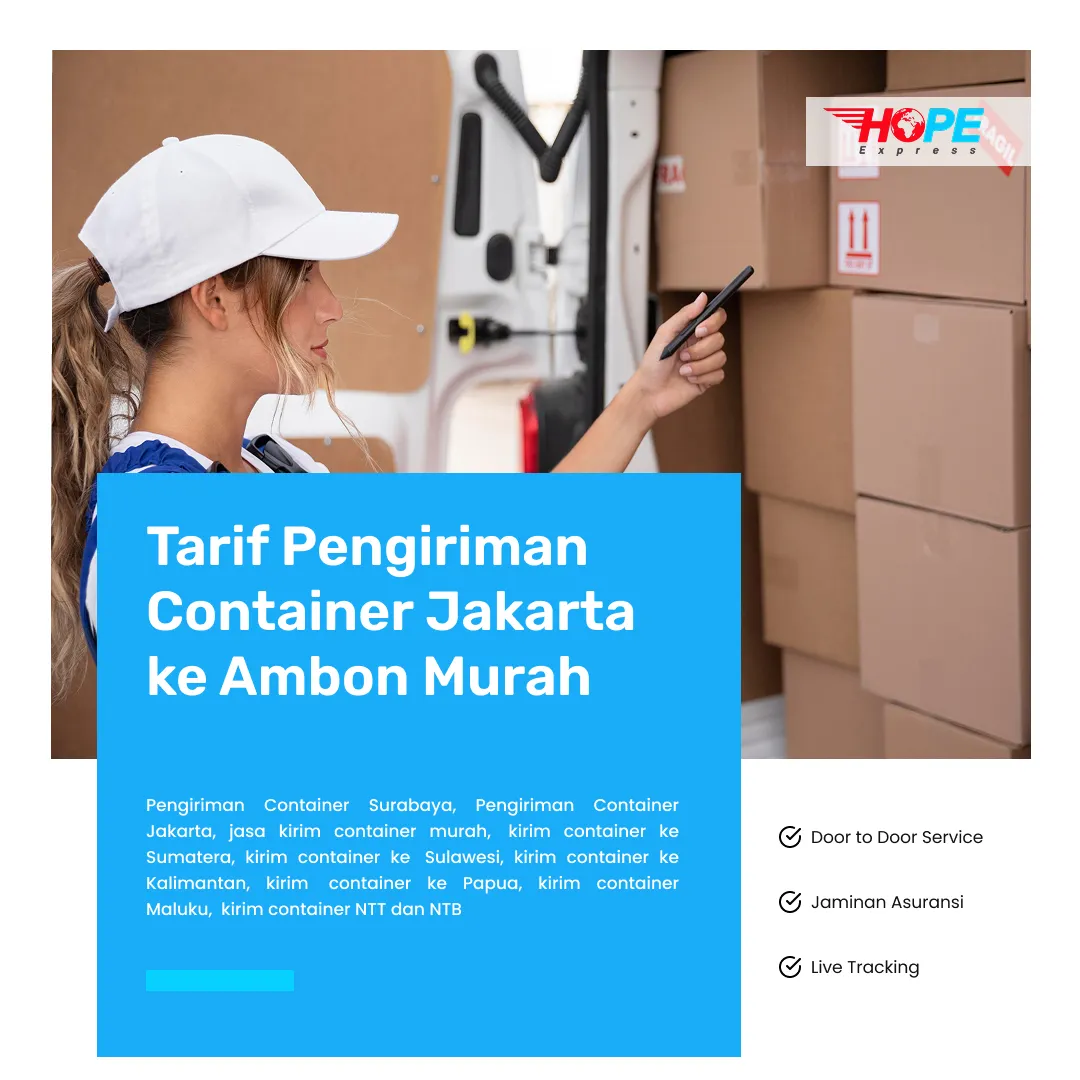 Tarif Pengiriman Container Jakarta ke Ambon Murah