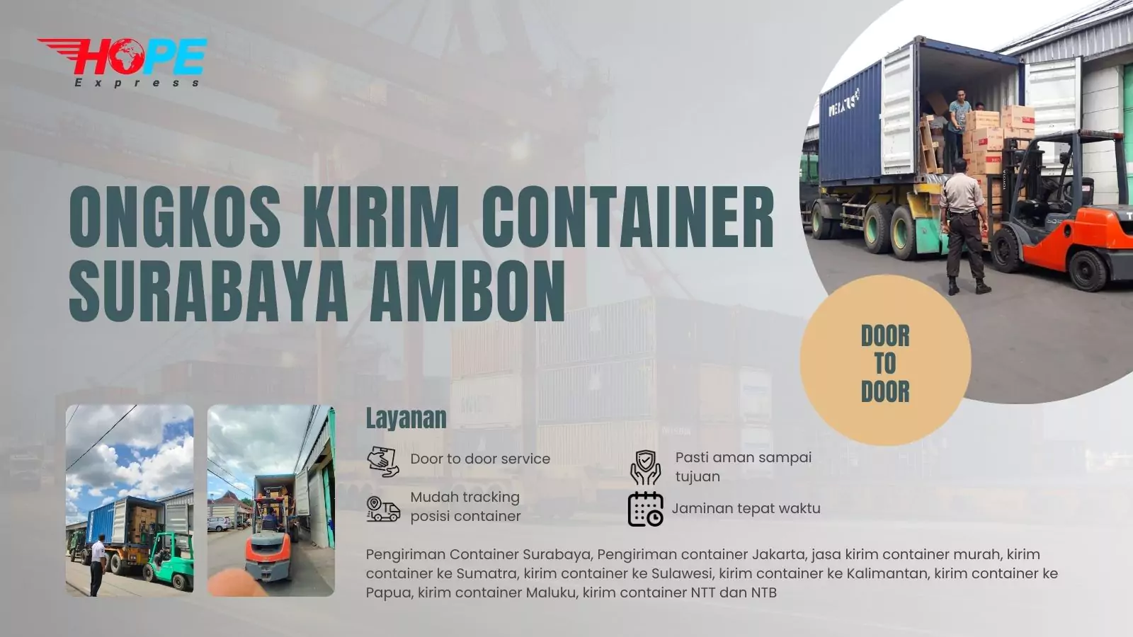 Ongkos Kirim Container Surabaya Ambon