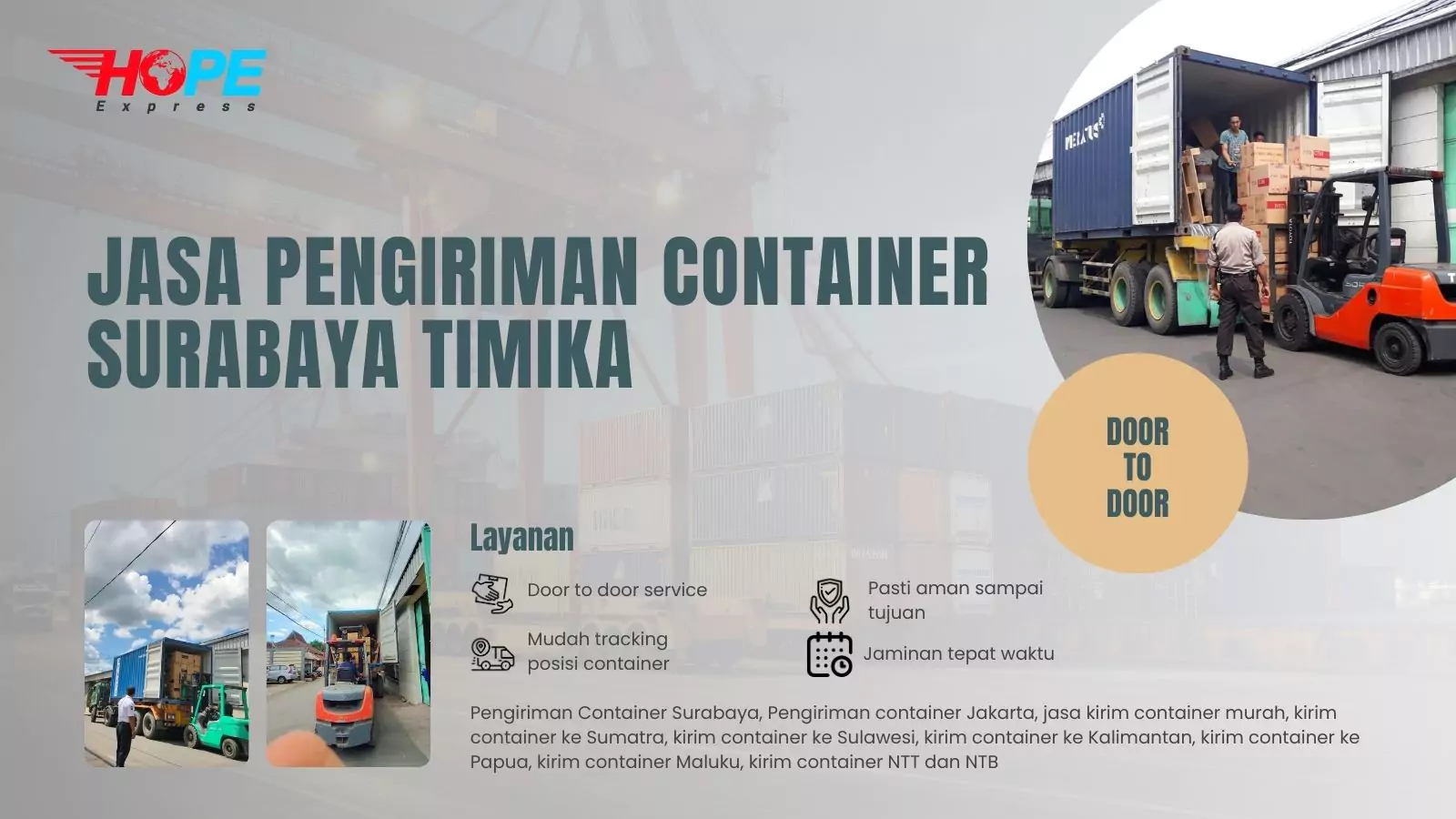 Jasa Pengiriman Container Surabaya Timika
