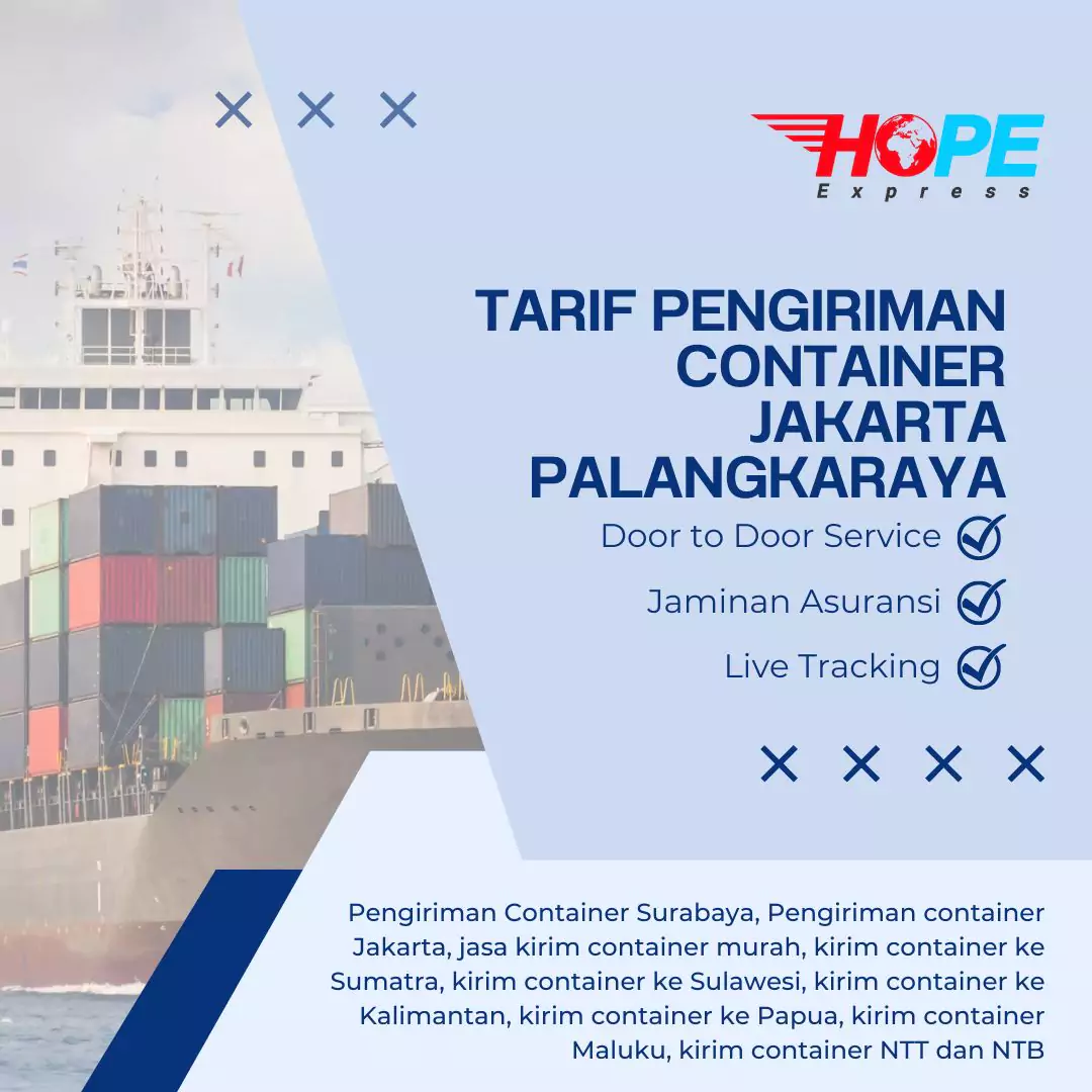 Tarif Pengiriman Container Jakarta Palangkaraya