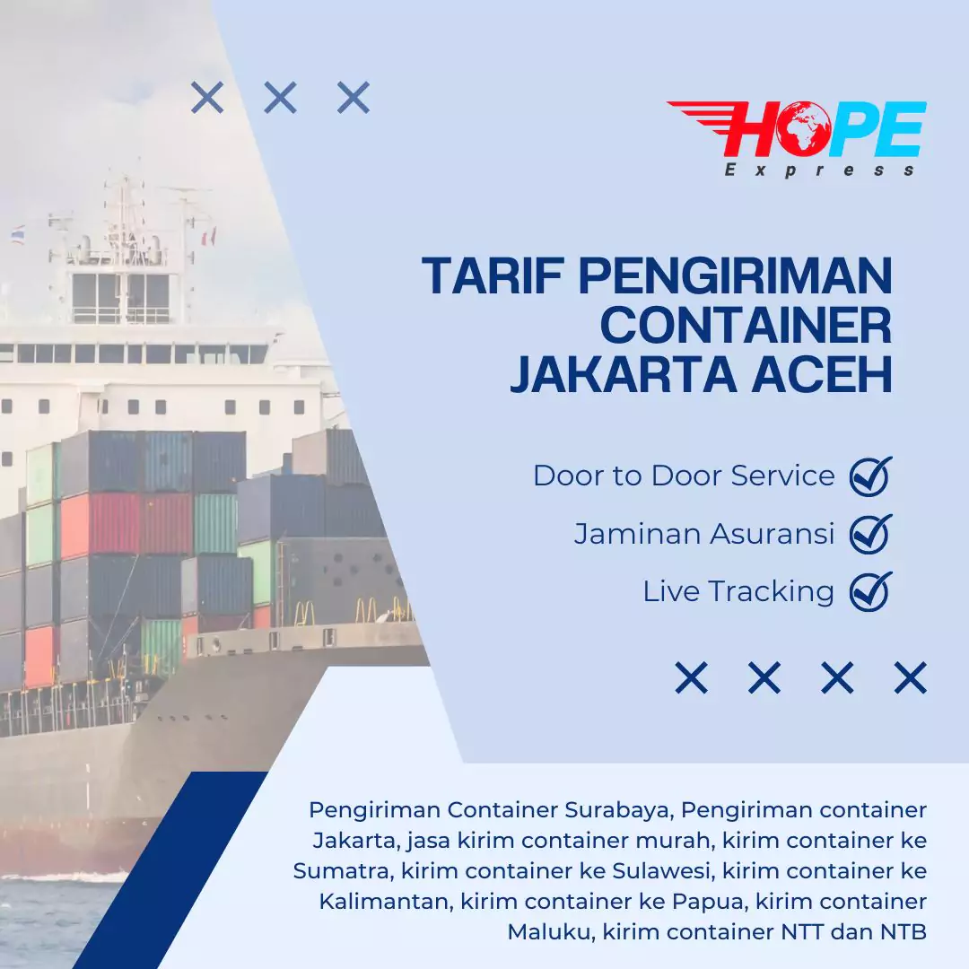 Tarif Pengiriman Container Jakarta Aceh