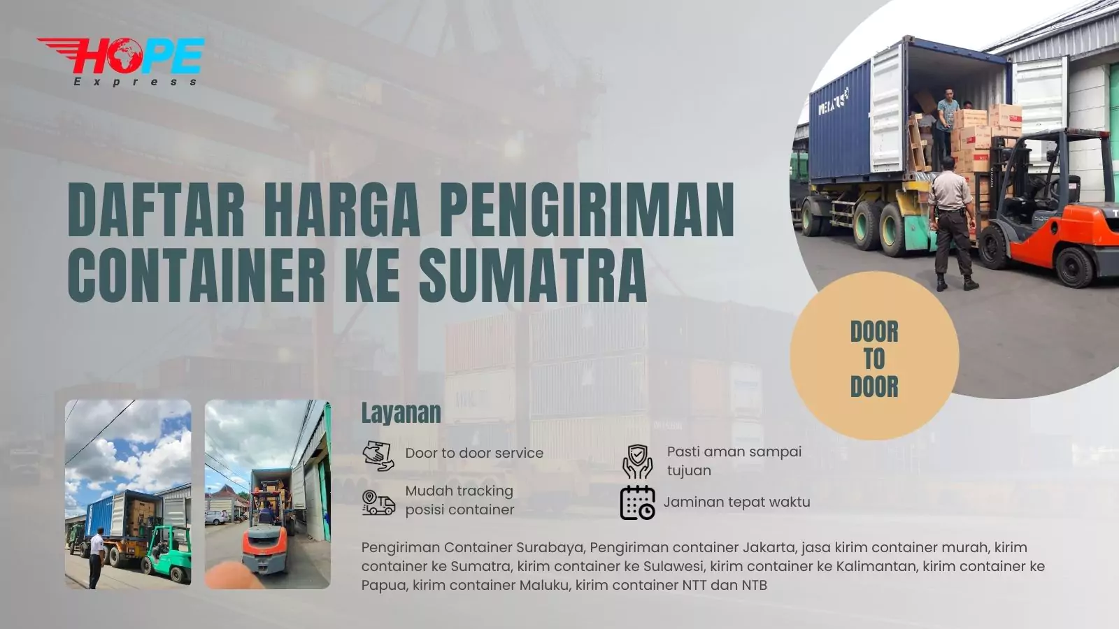 Daftar Harga Pengiriman Container ke Sumatra