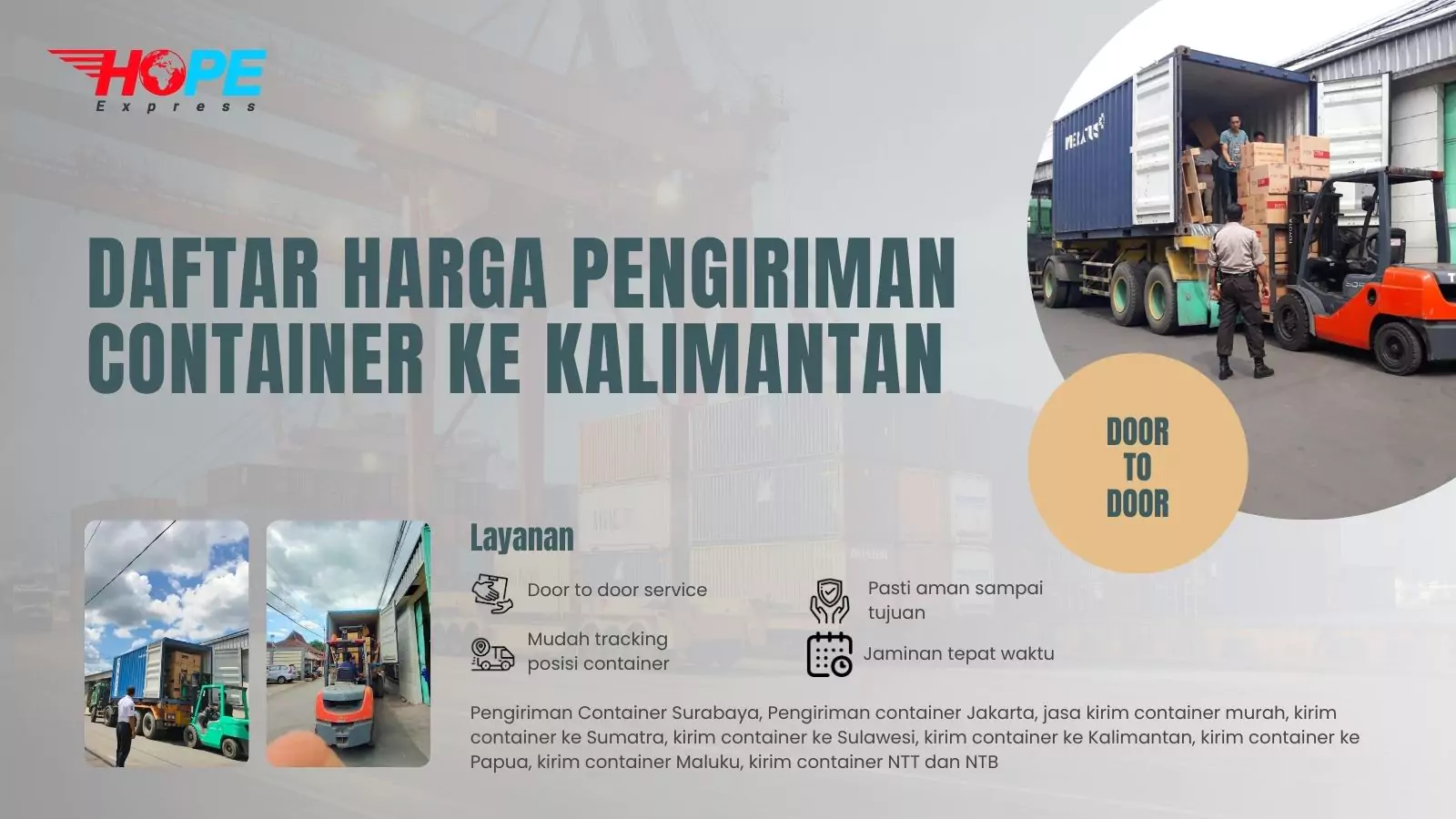 Daftar Harga Pengiriman Container ke Kalimantan