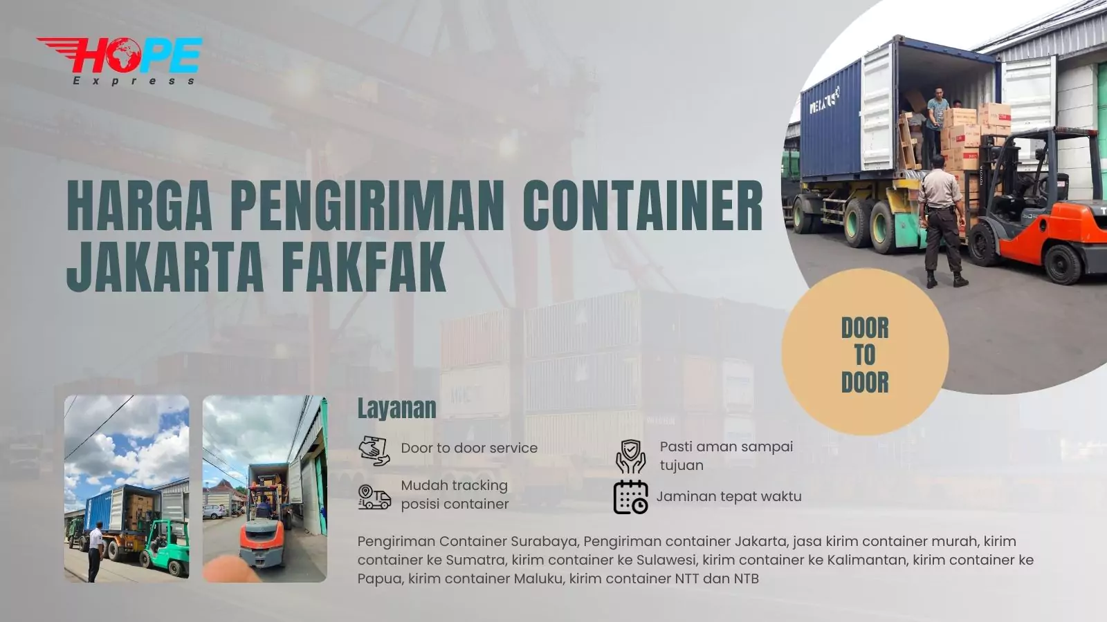 Harga Pengiriman Container Jakarta Fakfak