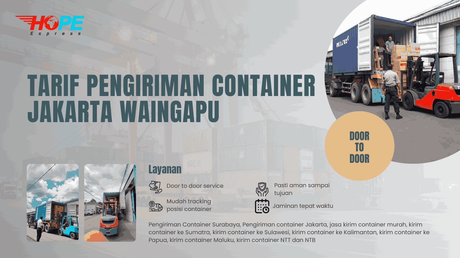 Tarif Pengiriman Container Jakarta Waingapu