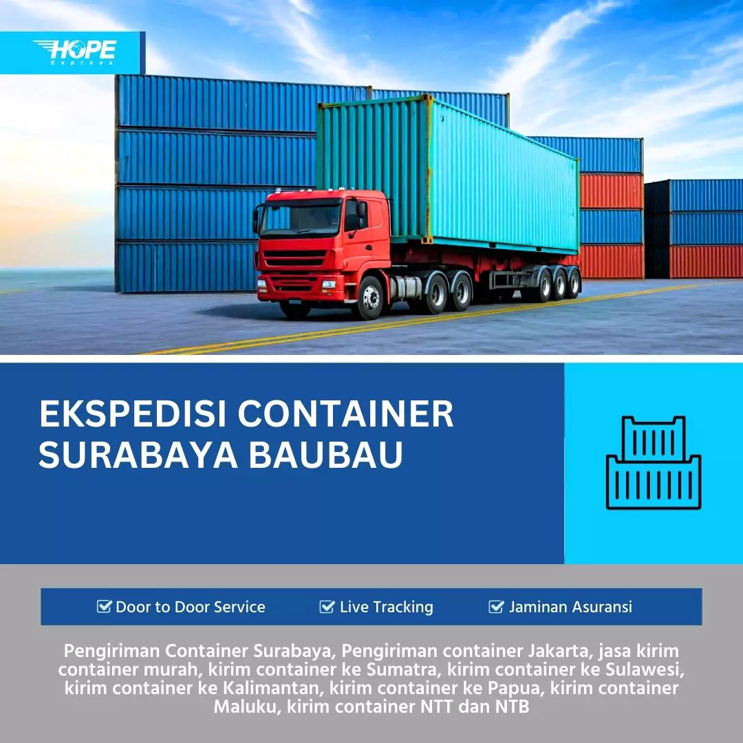 Ekspedisi Container Surabaya Baubau