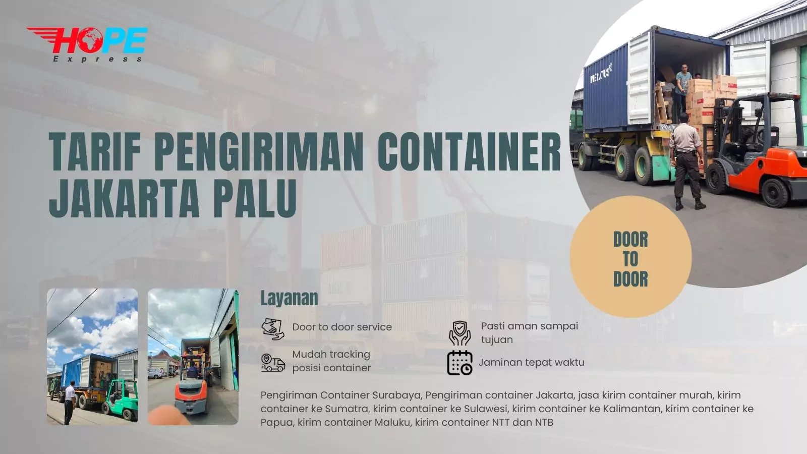 Tarif Pengiriman Container Jakarta Palu