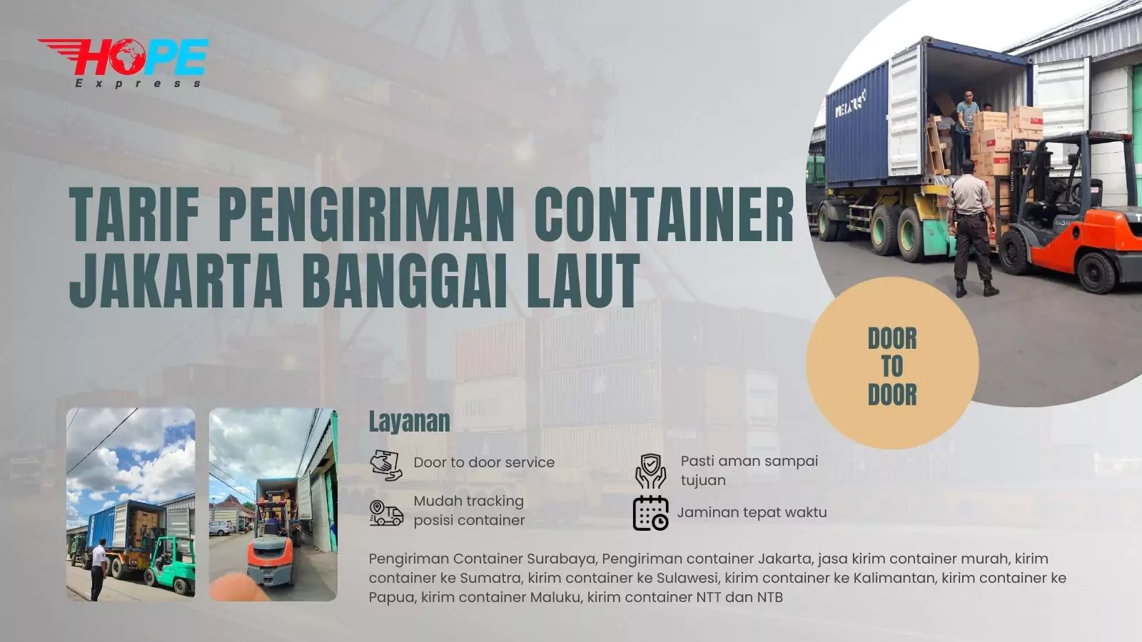 Tarif Pengiriman Container Jakarta Banggai Laut
