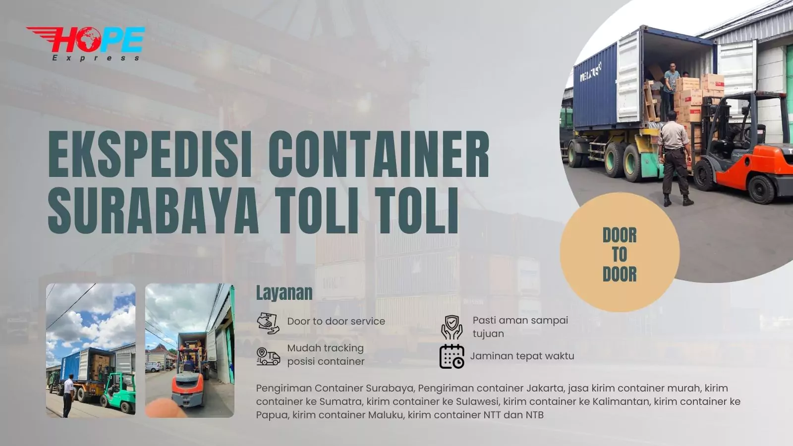 Ekspedisi Container Jakarta Toli Toli