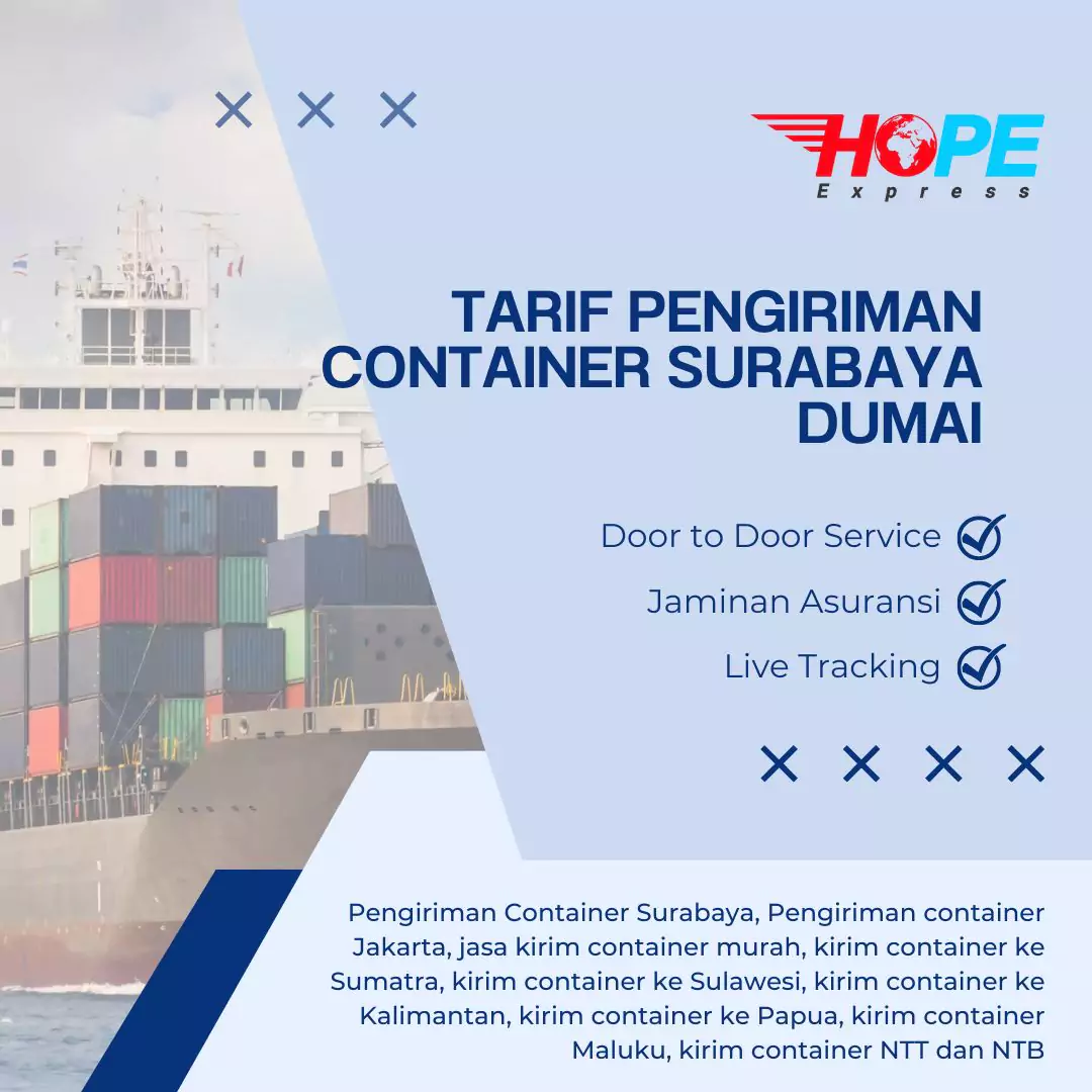 Tarif Pengiriman Container Surabaya Dumai
