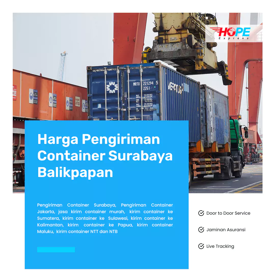 Harga Pengiriman Container Surabaya Balikpapan