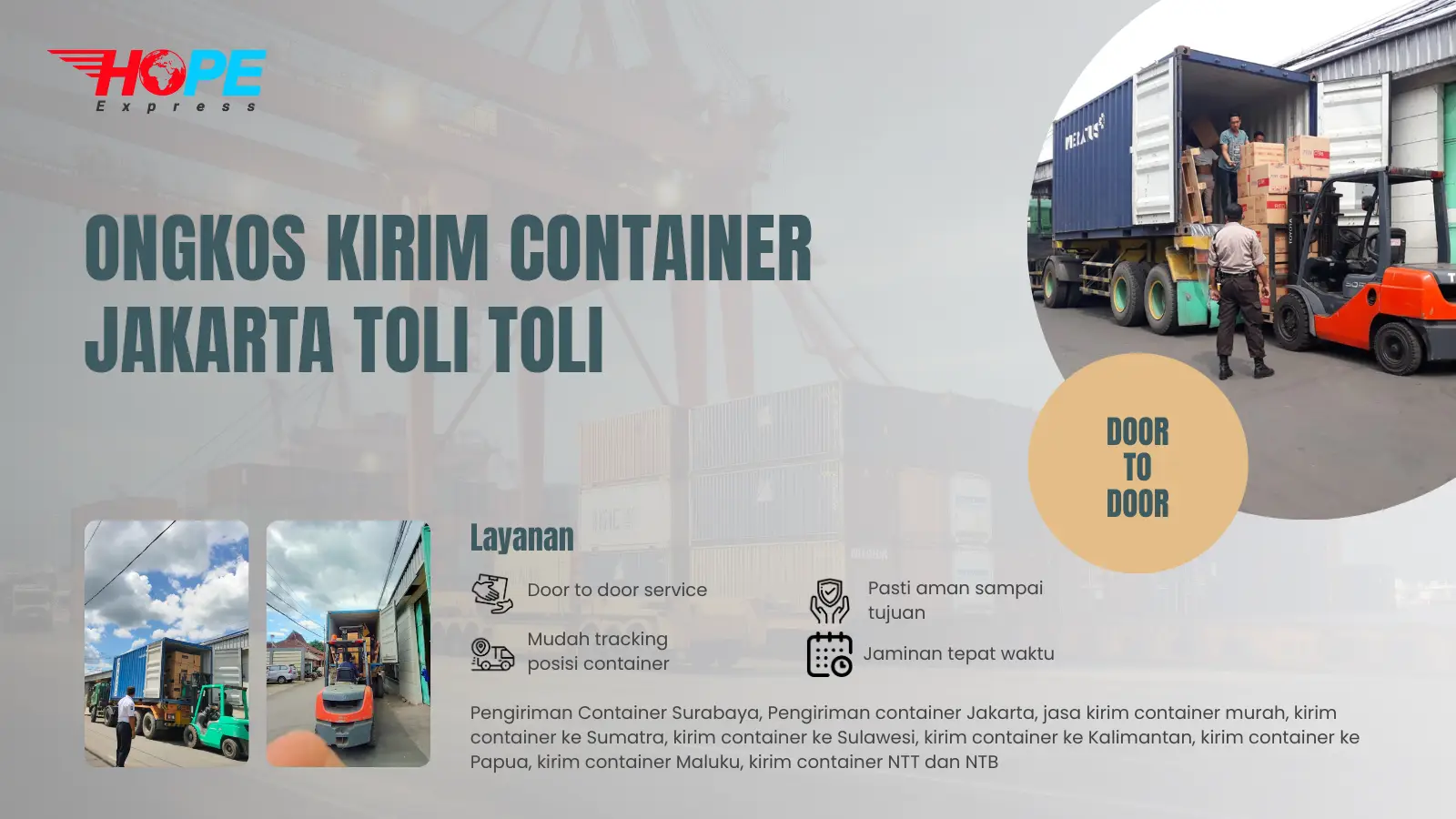 Ongkos Kirim Container Jakarta Toli Toli