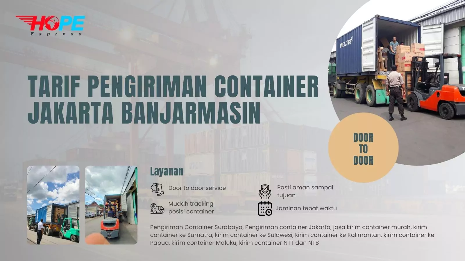 Tarif Pengiriman Container Jakarta Banjarmasin