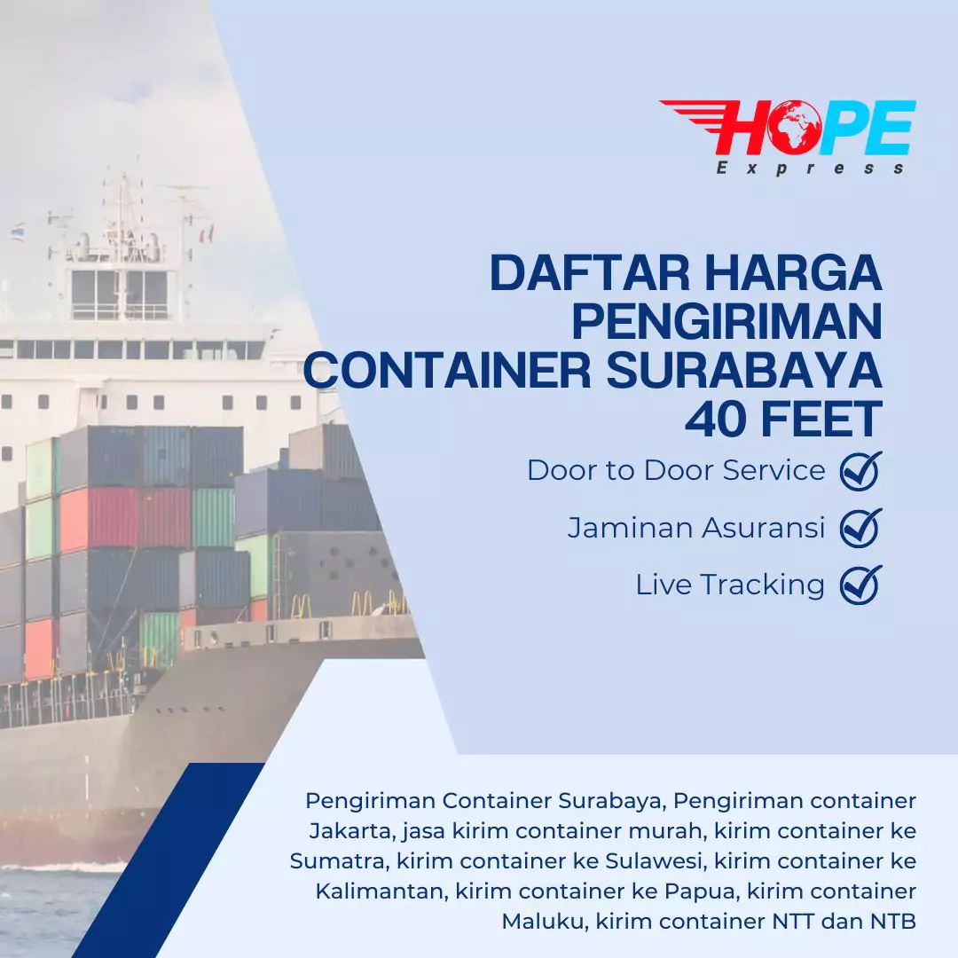 Daftar Harga Container Surabaya 40 feet