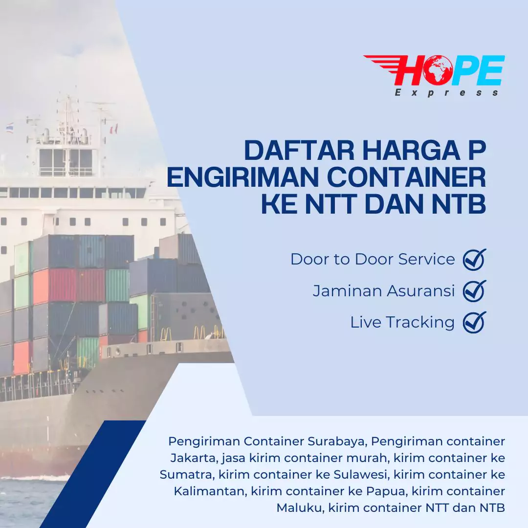 Daftar Harga Pengiriman Container ke NTT dan NTB