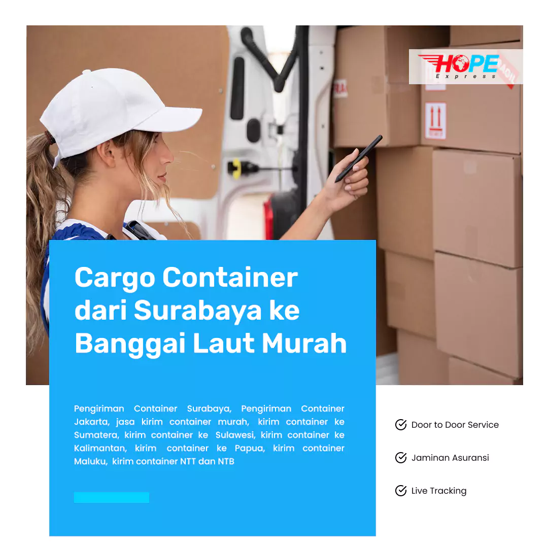 Cargo Container dari Surabaya ke Banggai Laut Murah