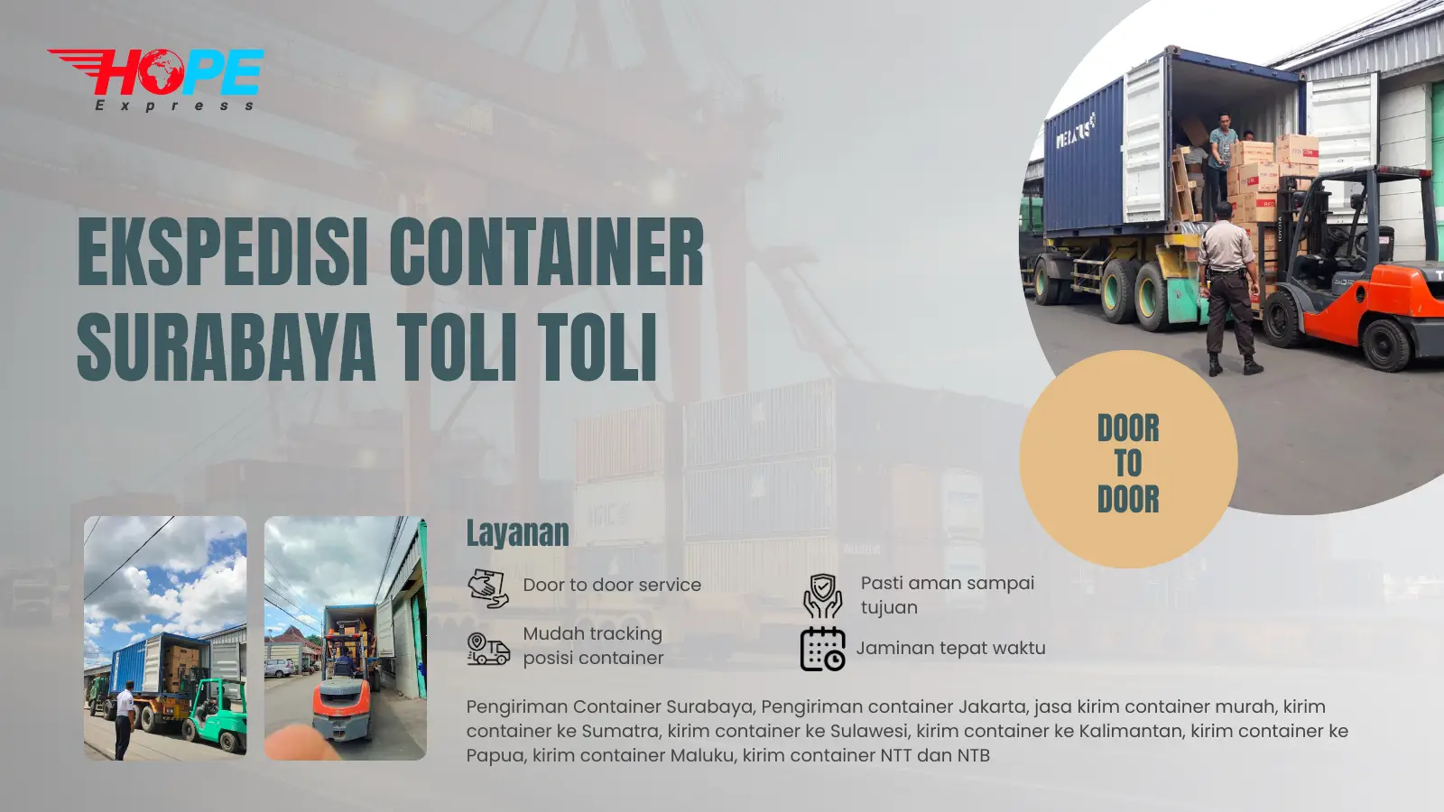 Ekspedisi Container Surabaya Toli Toli