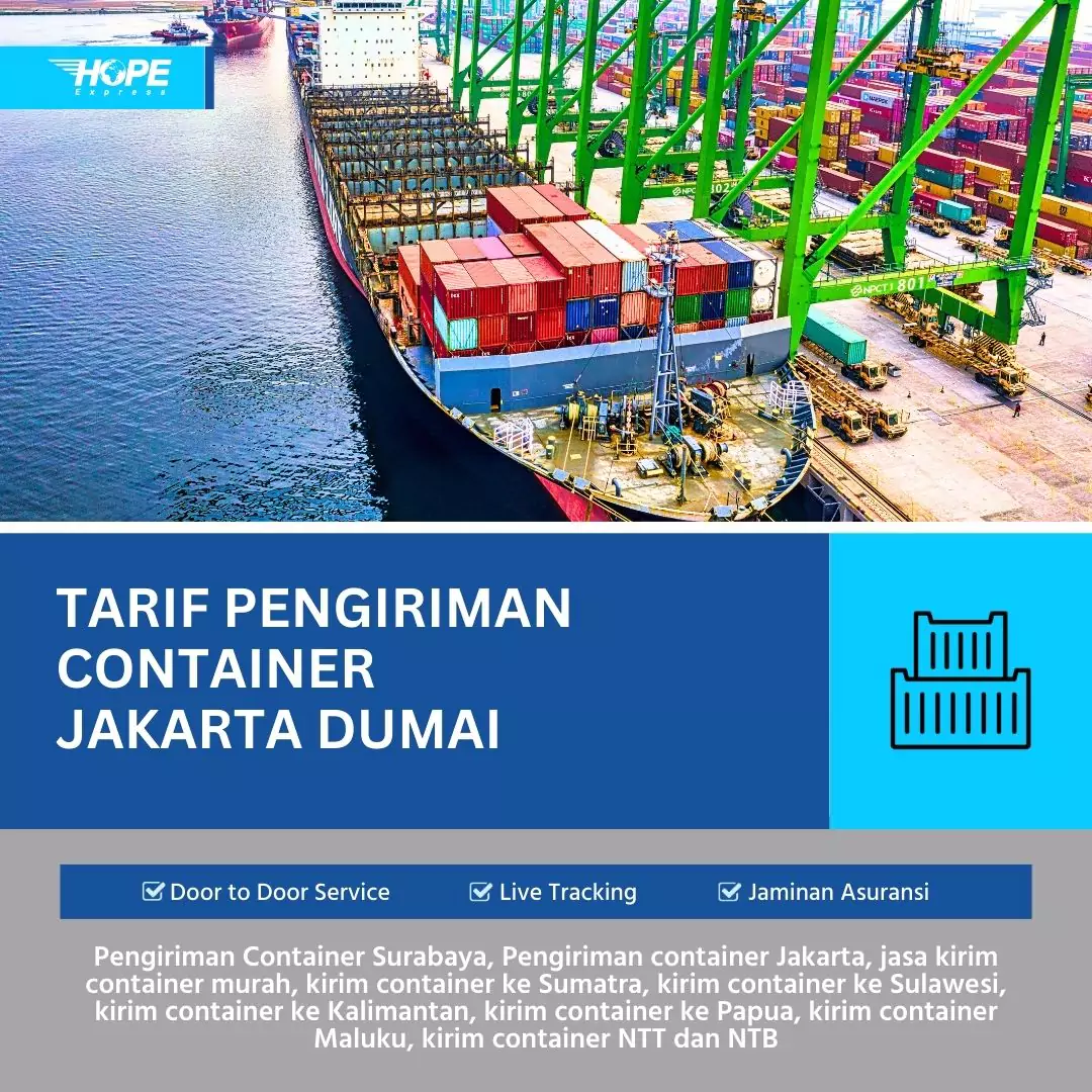 Tarif Pengiriman Container Jakarta Dumai