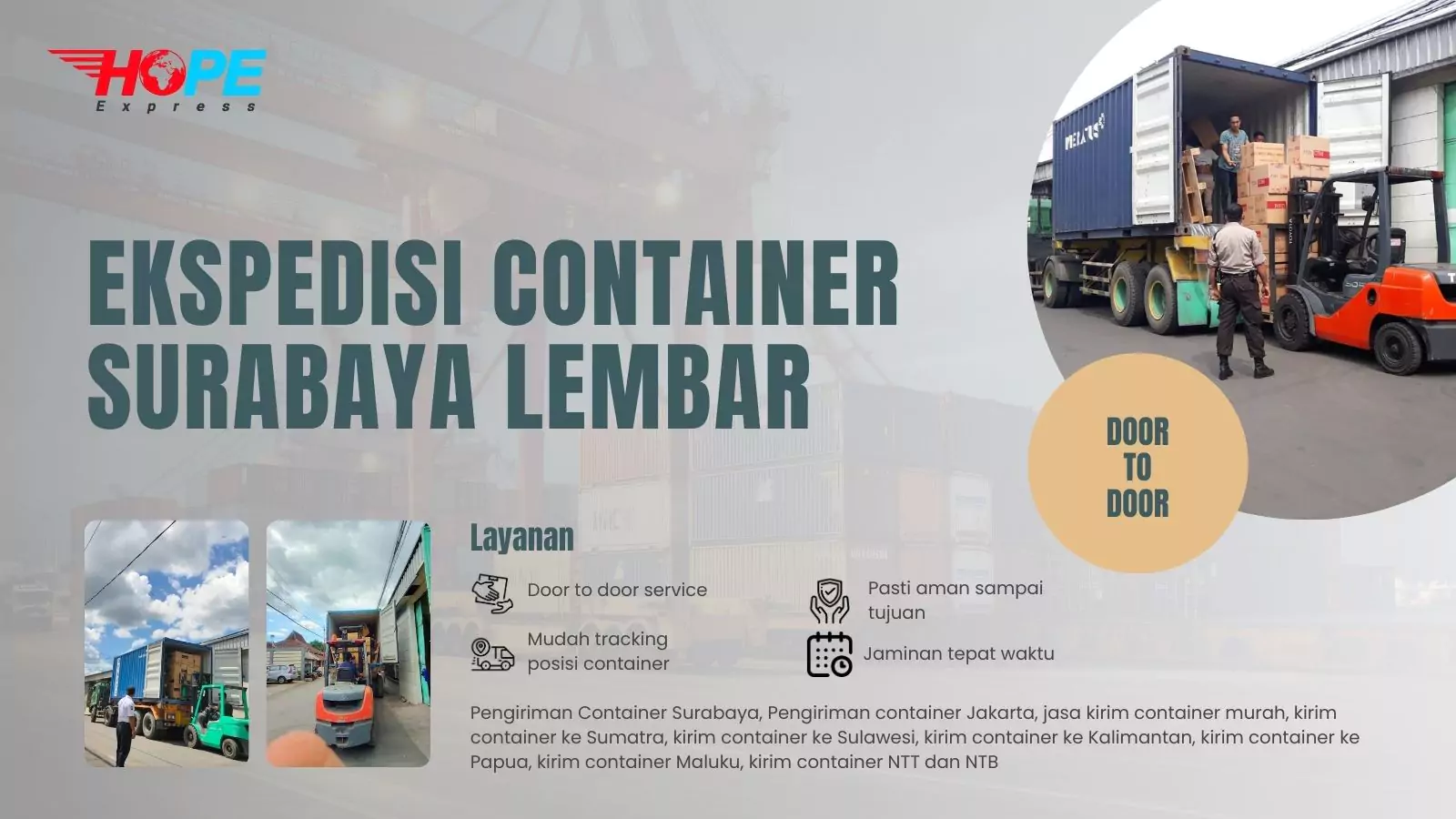 Ekspedisi Container Surabaya Lembar