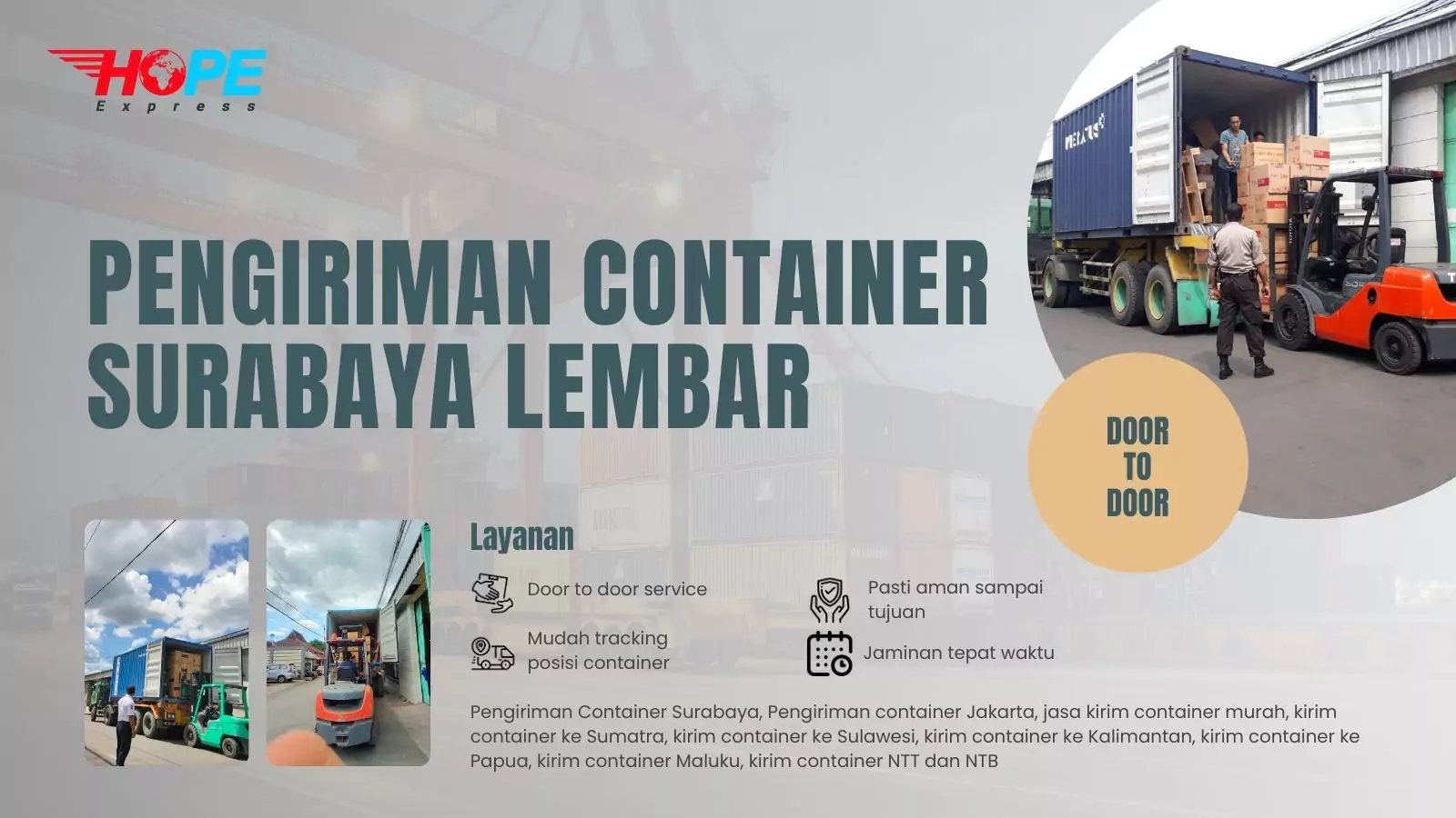 Pengiriman Container Surabaya Lembar
