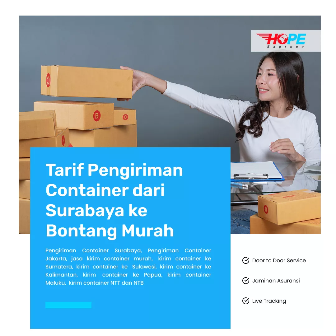Tarif Pengiriman Container dari Surabaya ke Bontang Murah