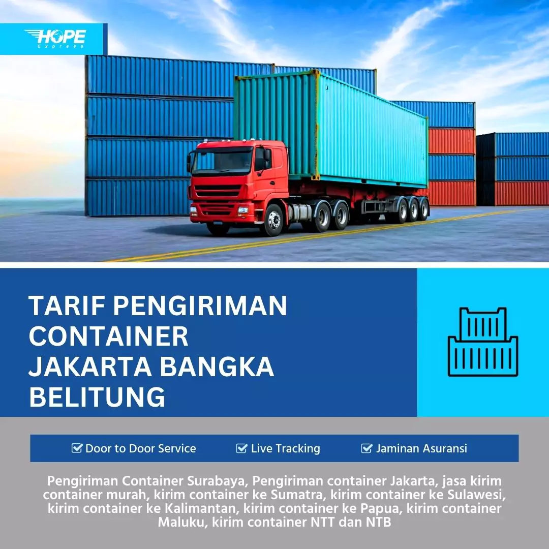 Tarif Pengiriman Container Jakarta Bangka Belitung