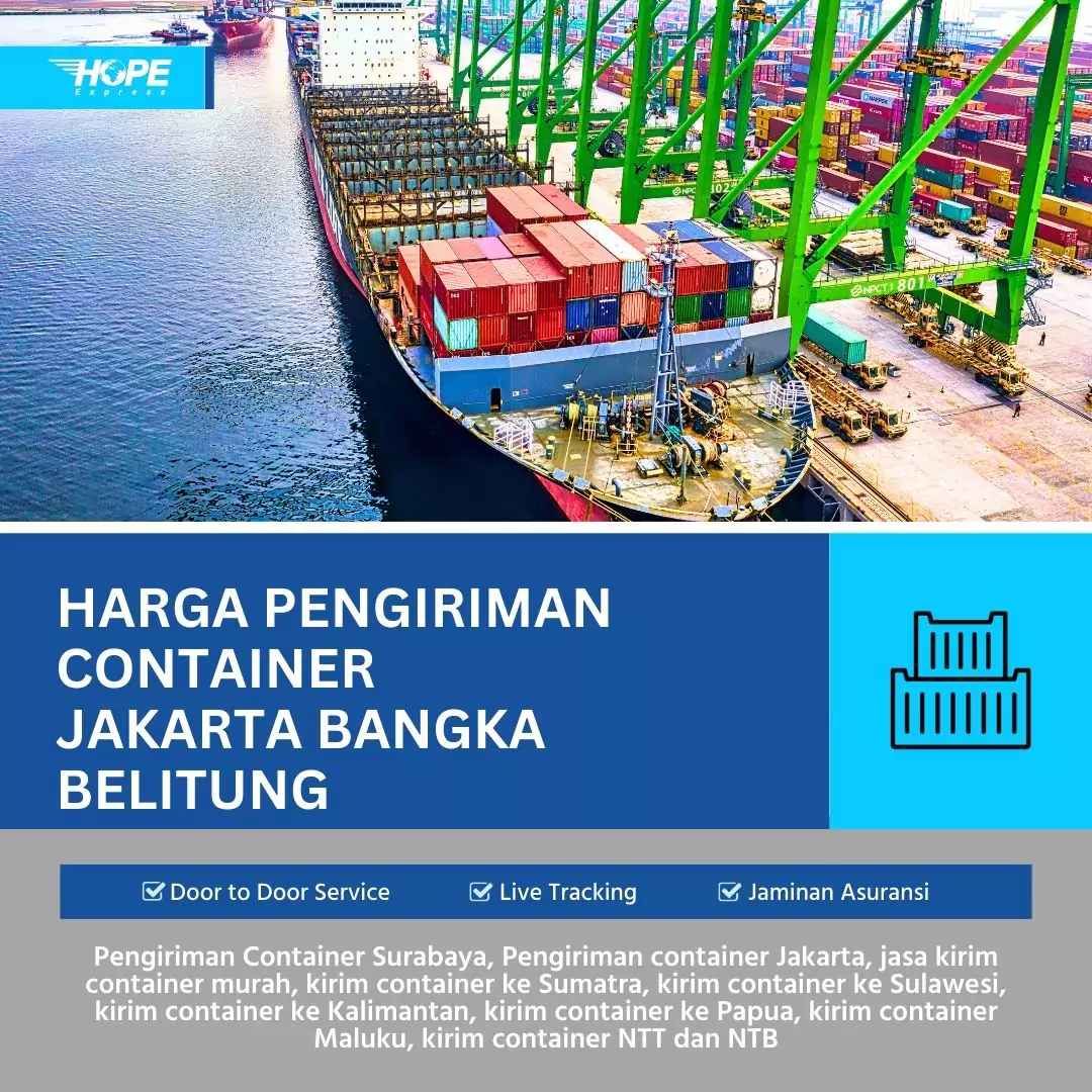 Harga Pengiriman Container Jakarta Bangka Belitung