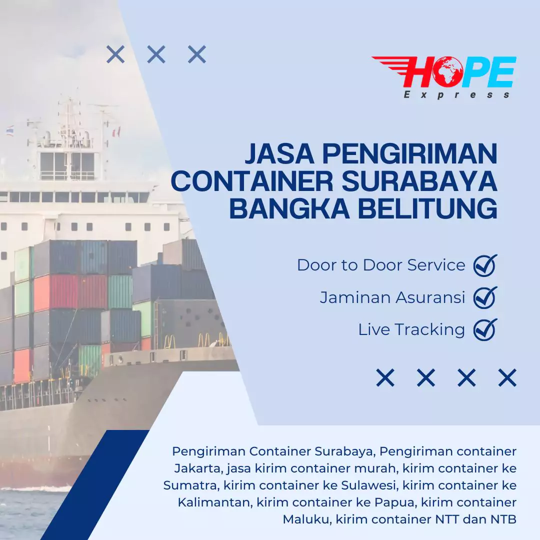 Jasa Pengiriman Container Surabaya Bangka Belitung