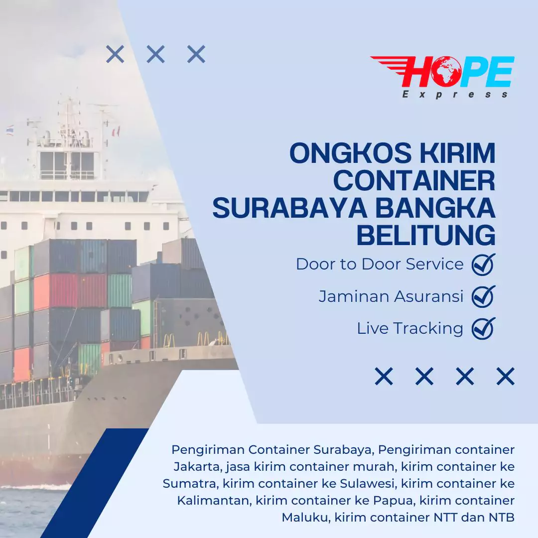 Ongkos Kirim Container Surabaya Bangka Belitung